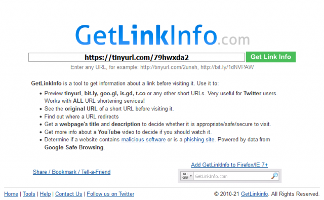Screenshot 2021 04 14 GetLinkInfo Expand tinyurl bit ly URLs get YouTube video info get webpage title description find Upng